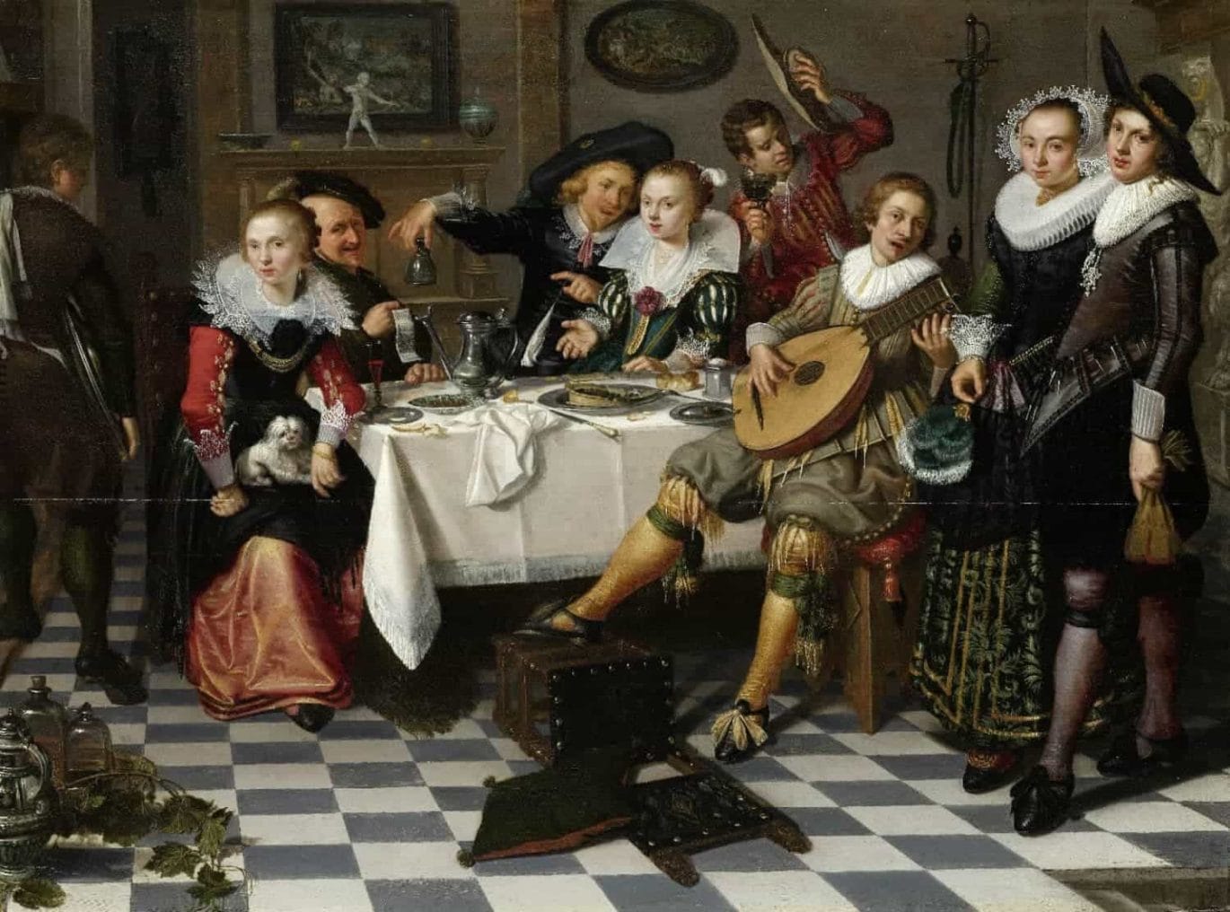 Isack Elyas – Feestvierend gezelschap, 1629, olieverf op paneel, 47,1 x 63,2 cm, Rijksmuseum, Amsterdam