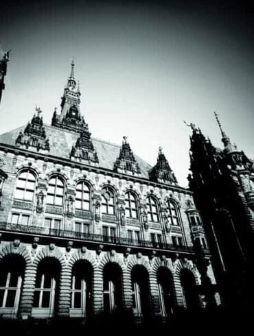 Het 'Rathaus' van Hamburg, belichtingstijd: 6 minuten