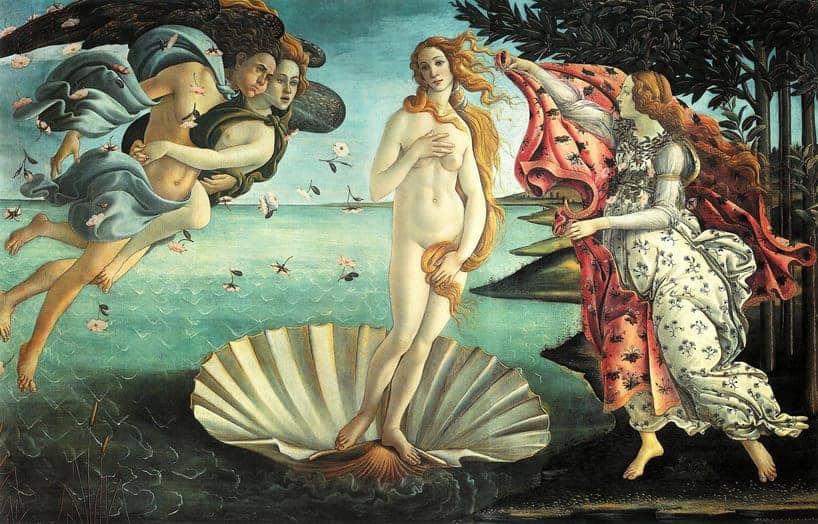 La nascita di venere door Sandro Botticelli