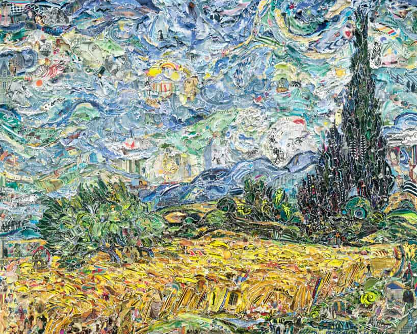 Korenveld met cipressen van Vincent van Gogh