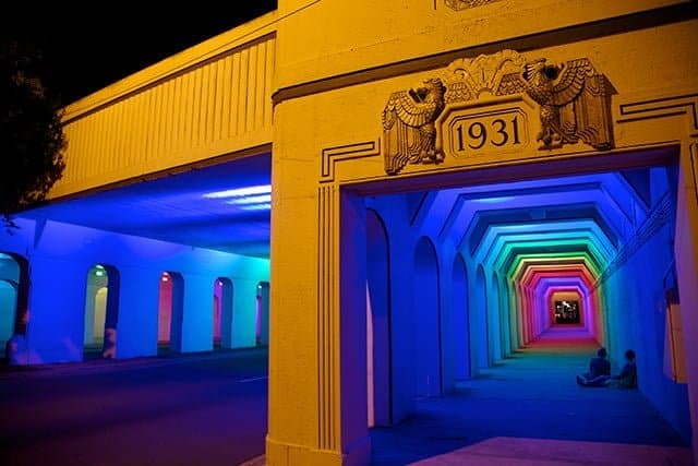 tunnel met licht