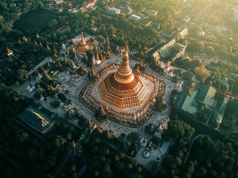 Myanmar vanuit de lucht
