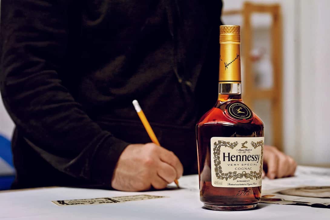 gelimiteerde fles cognac van Hennessy