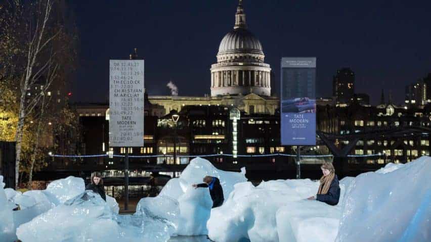 ijsblokken in Londen