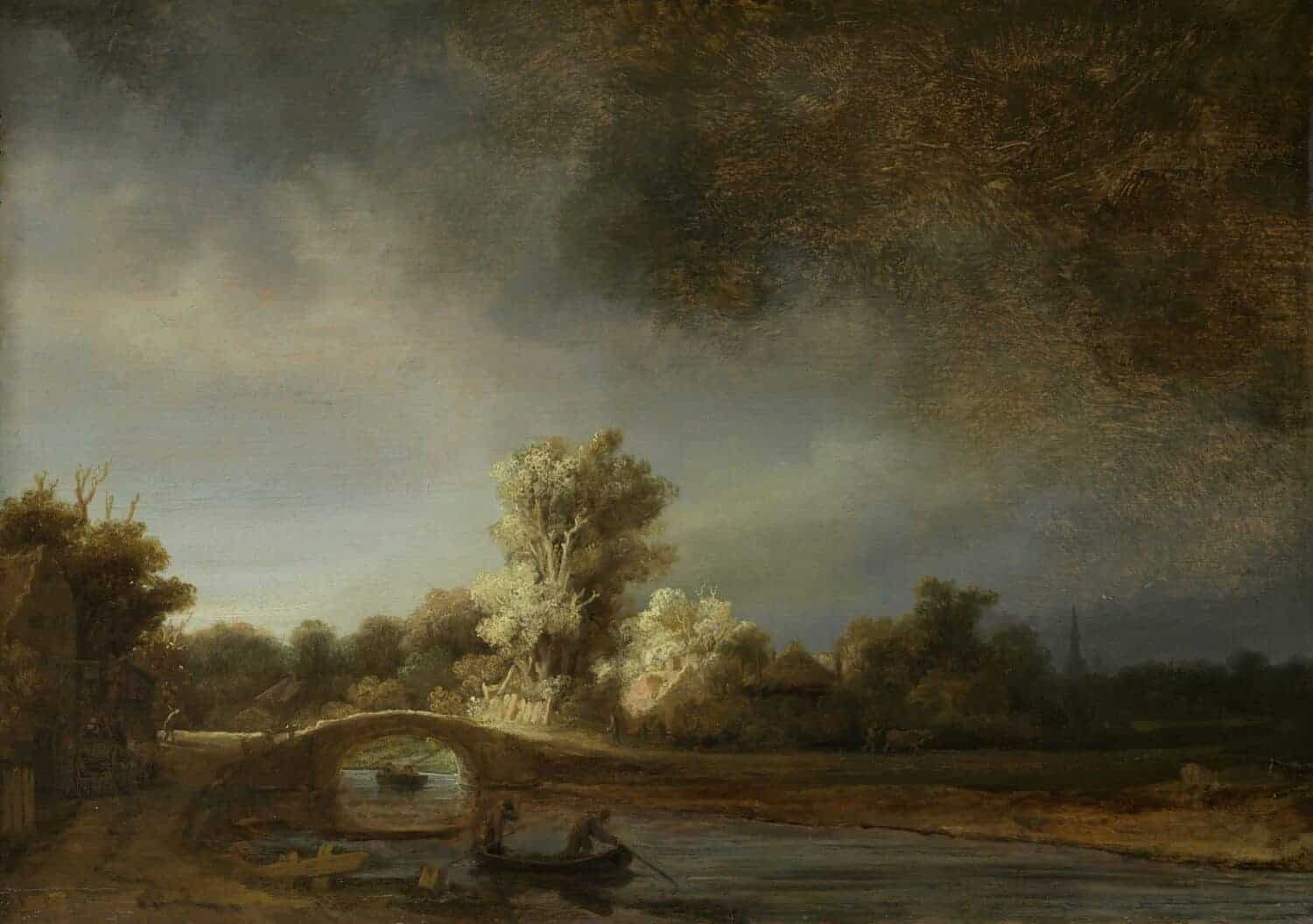 Rembrandt van Rijn - Landschap met stenen brug circa 1638