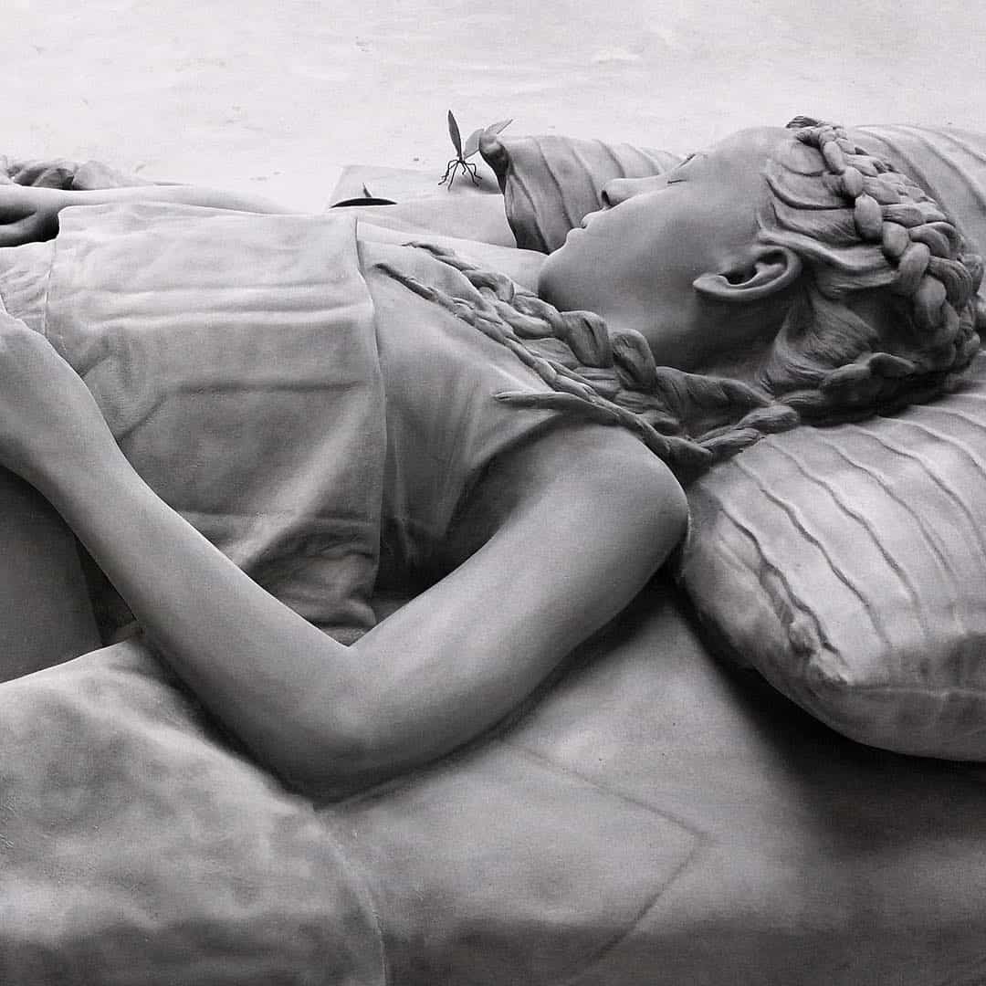 Sculptuur van van kunstenaar Hans Op de Beeck