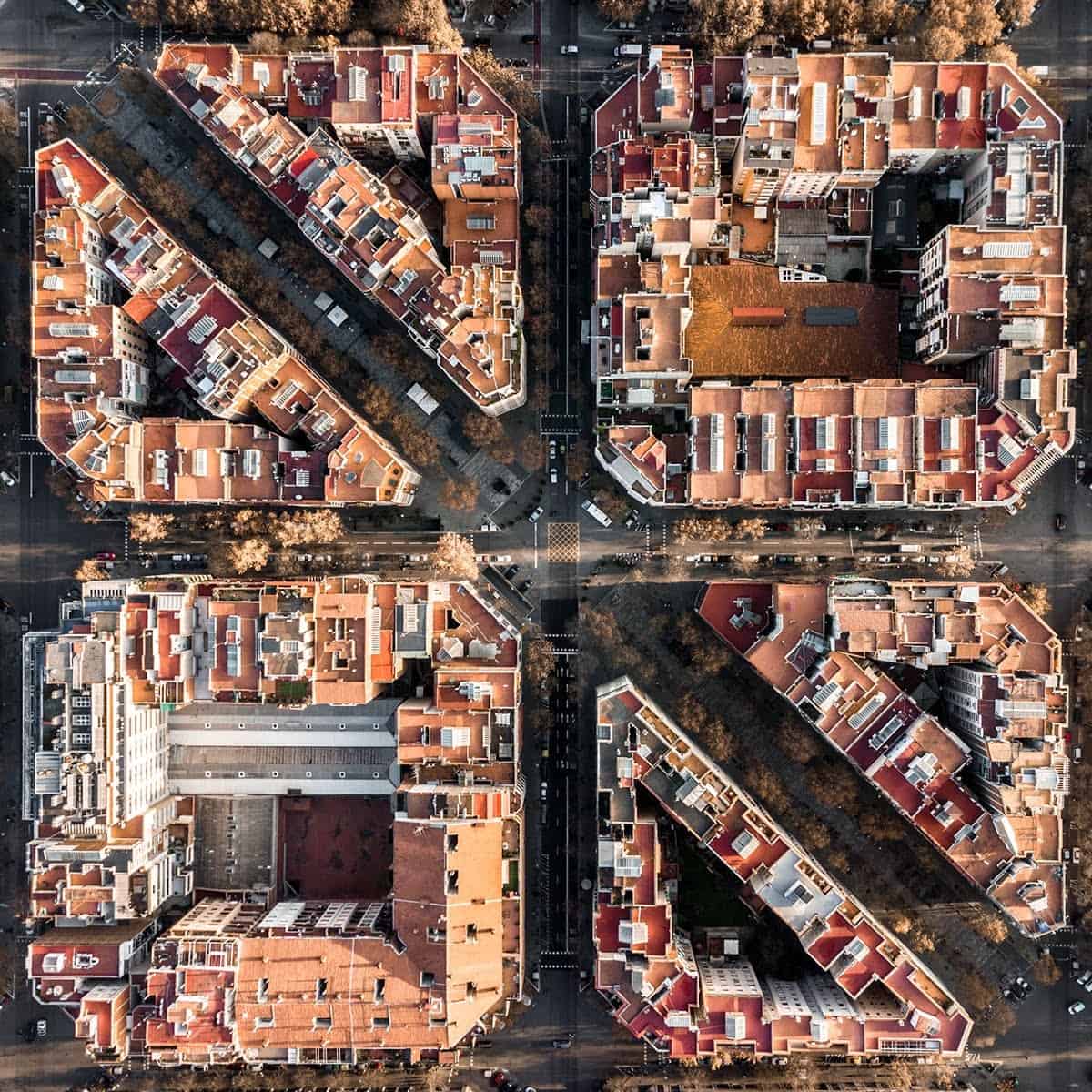 dronefoto van Barcelona