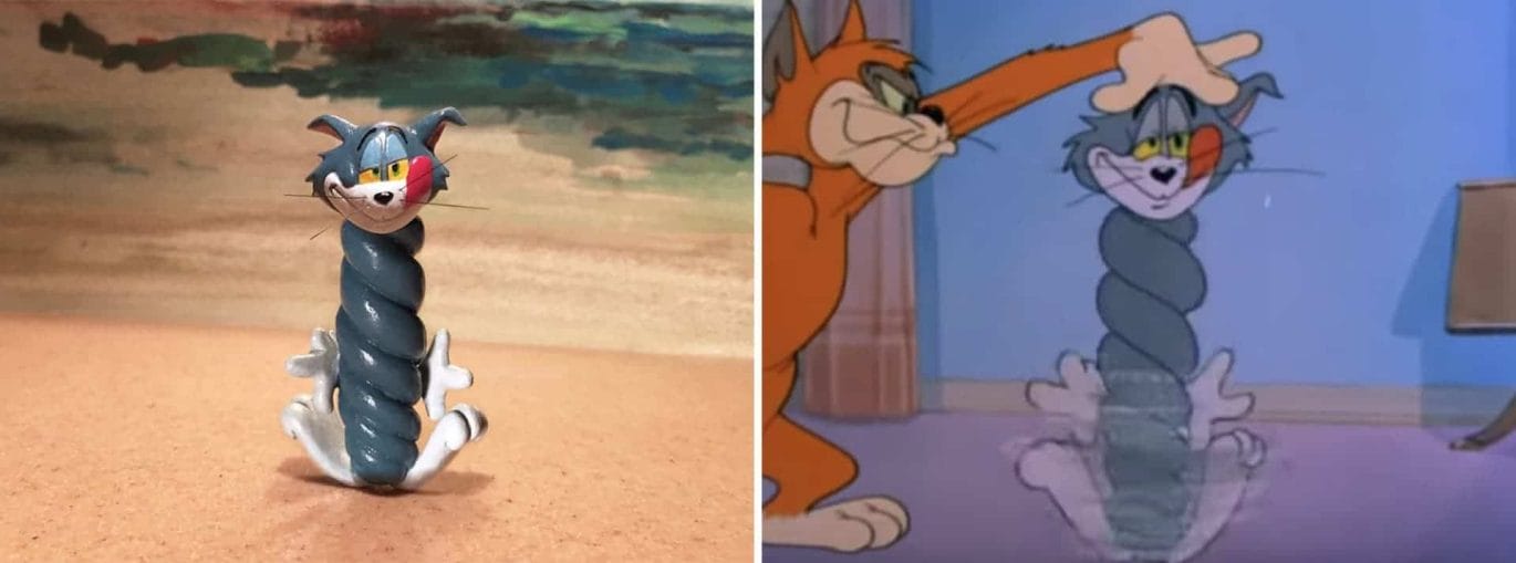 Humoristische sculptuur van Tom & Jerry