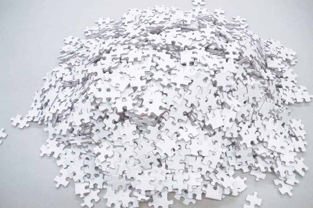 2000 witte puzzelstukjes