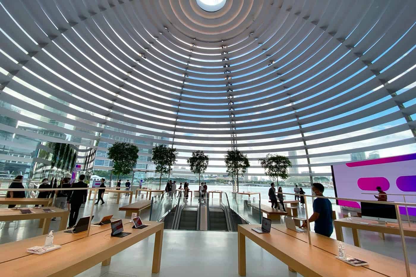 Drijvende Apple Store in Singapore