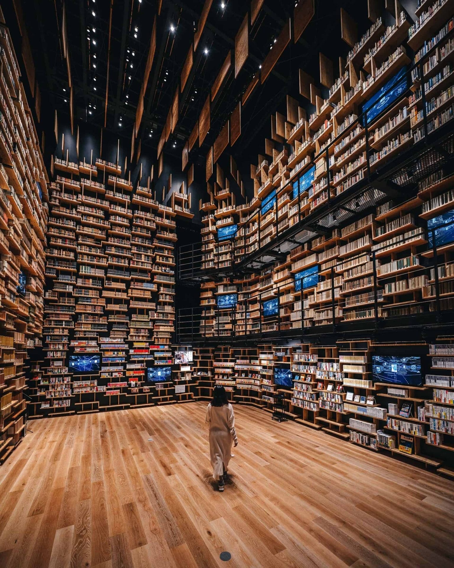 Spectaculaire bibliotheek in het Kadokawa Culture Museum