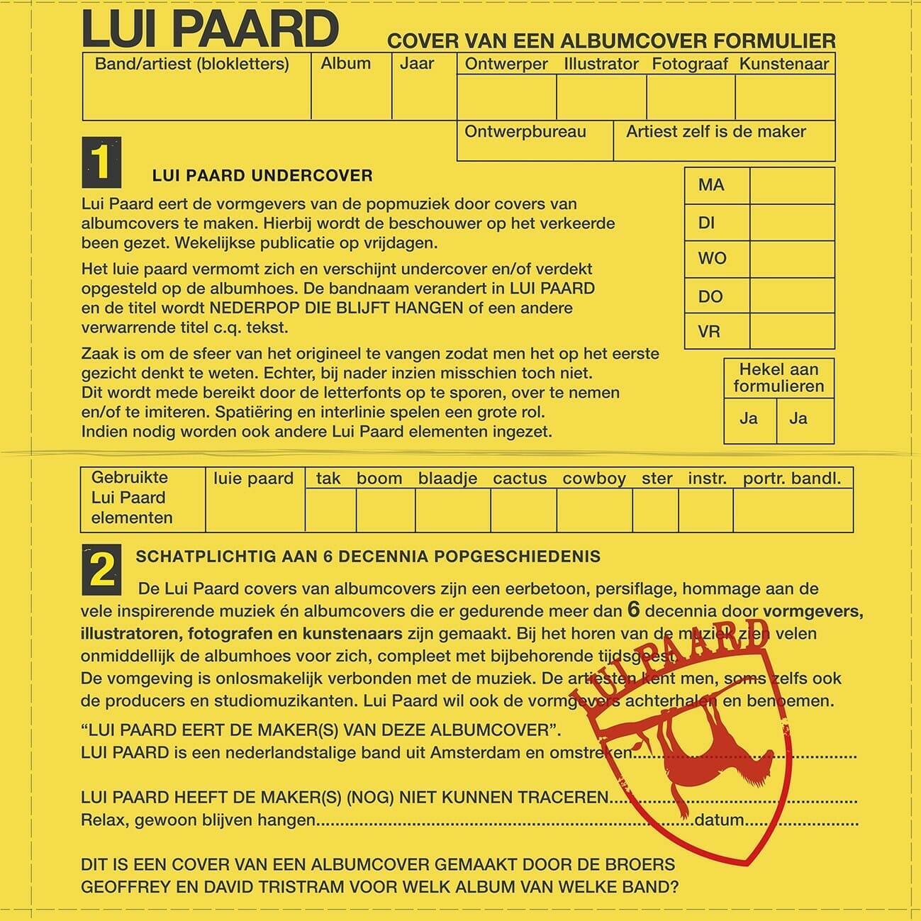 Lui Paard albumhoes