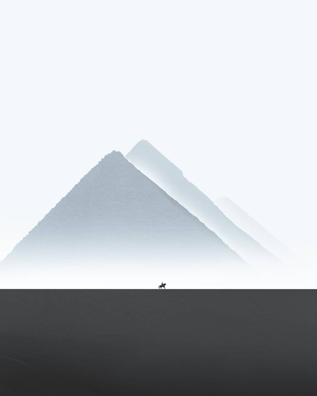 Verstilde beelden van de piramides in Egypte door Karim Amr