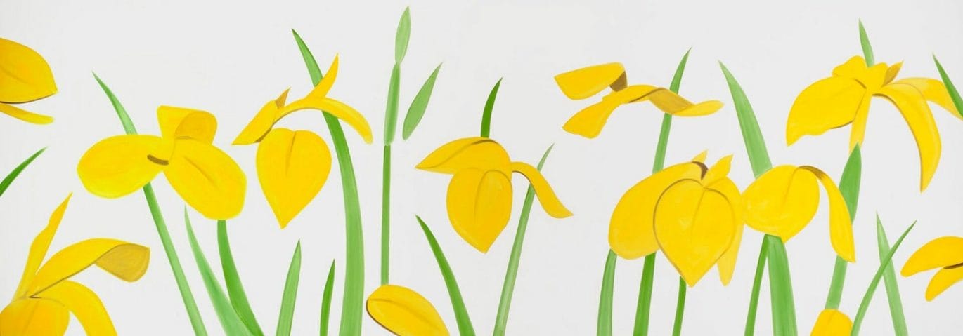 © Alex Katz, Yellow Flags, 2011, c/o Pictoright Amsterdam 2023 olieverf op linnen | oil on linen 213,36 x 609,60 cm Collection of the artist Foto | photo: © 2011 Paul Takeuchi
