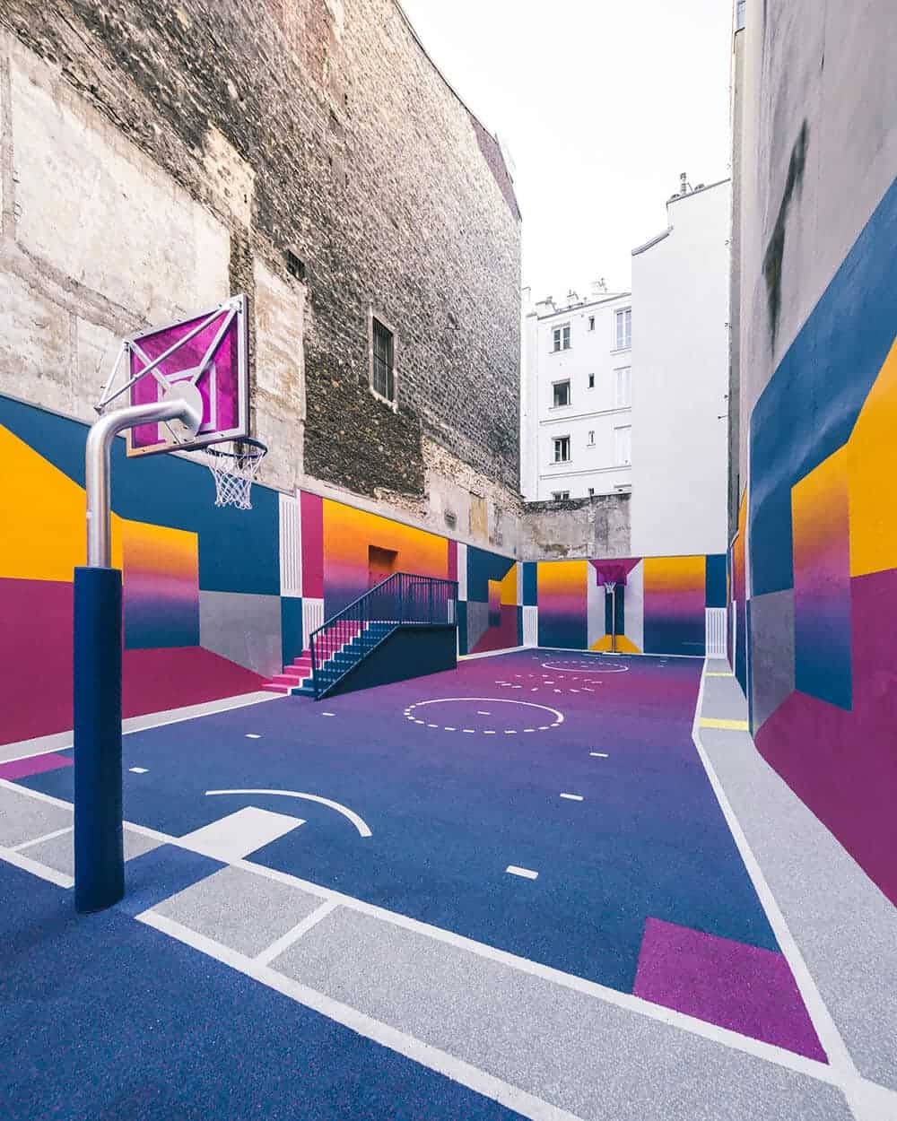 basketbalveld in Parijs