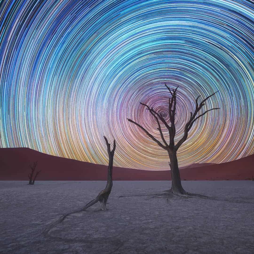sterren boven de Namibwoestijn