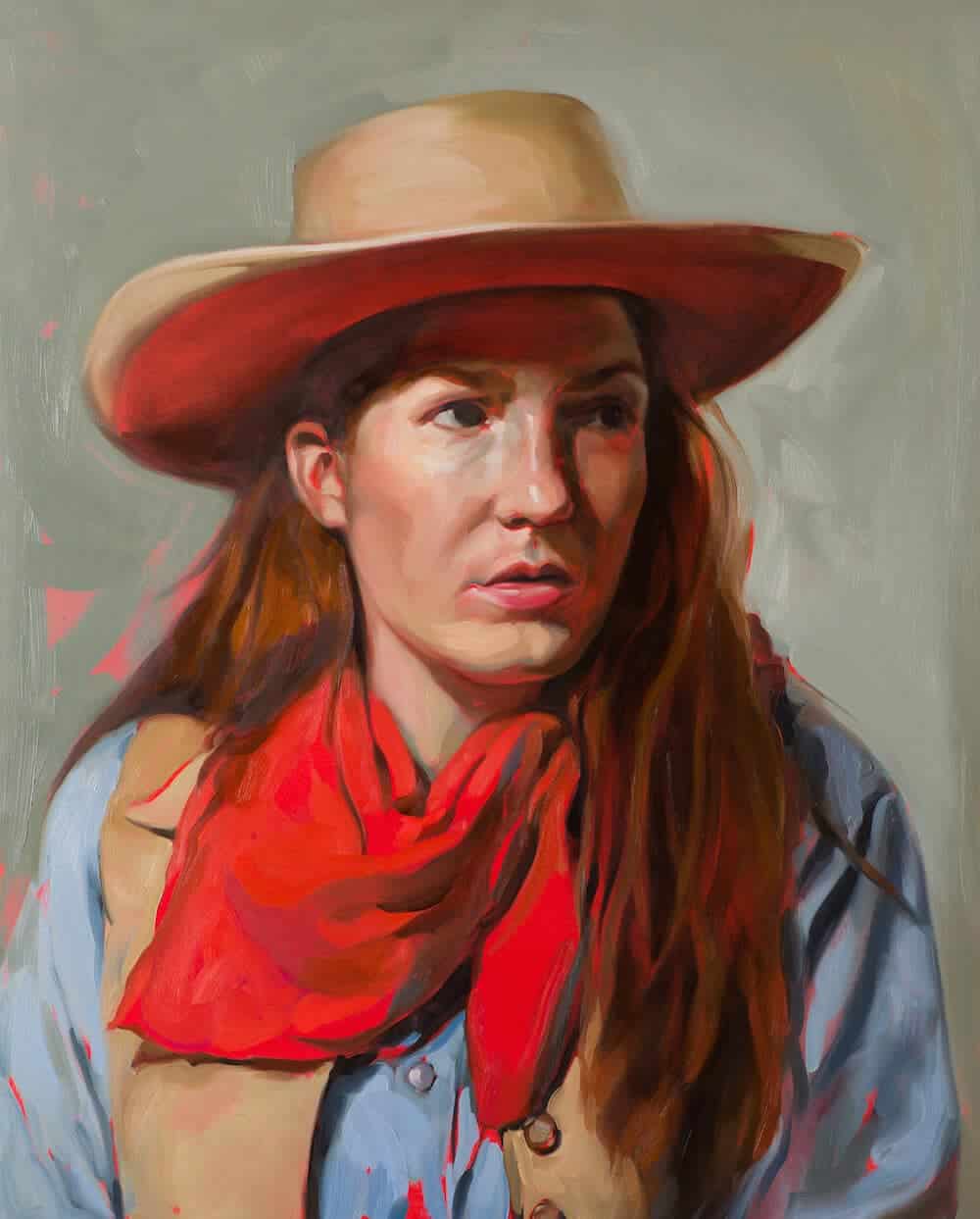 Virginia Wayne Portrait, 2013. Oil on canvas, 30″ x 24″.