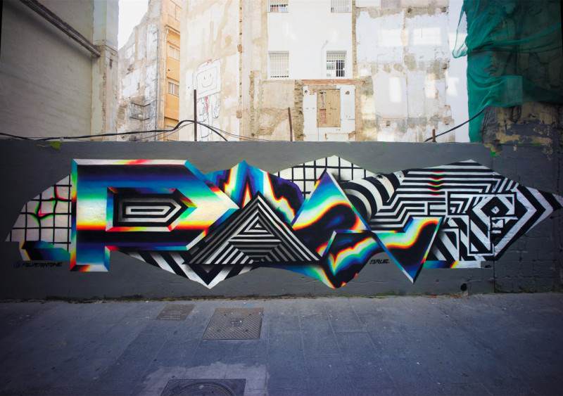 Glimmende graffiti van Felipe Pantone