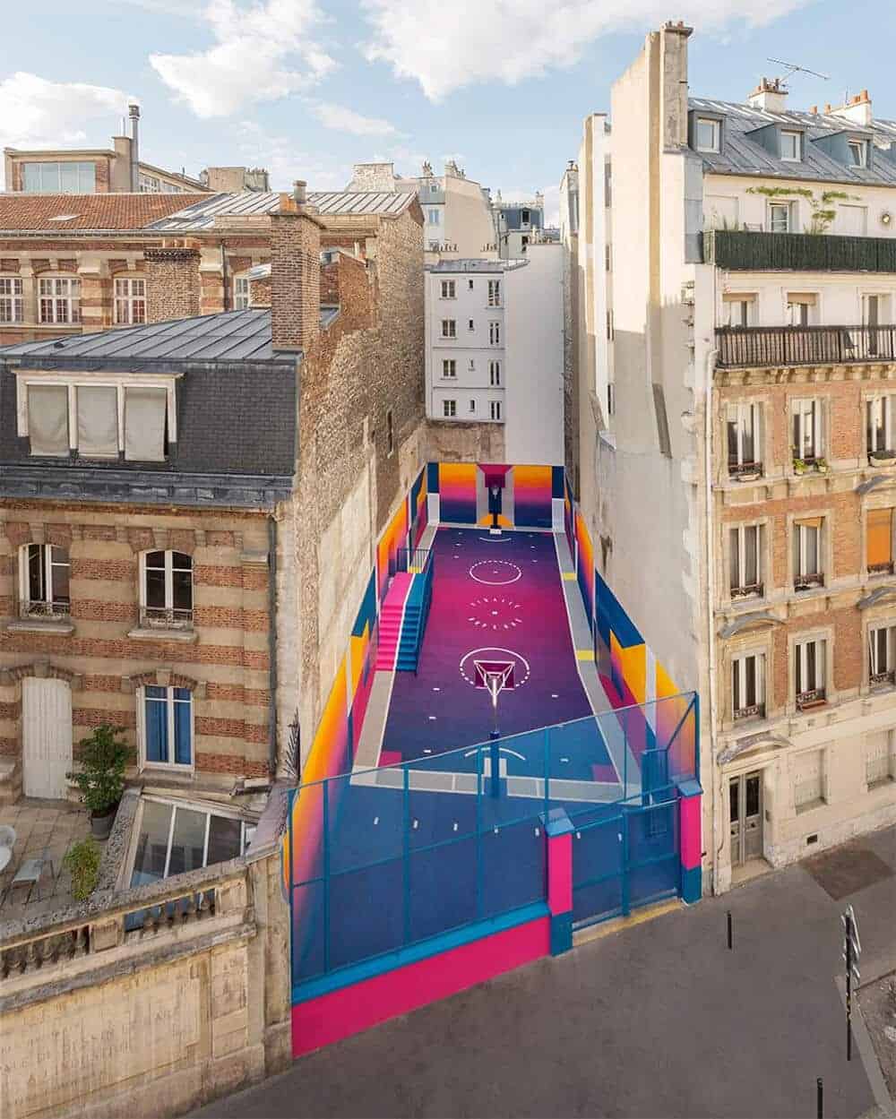 basketbalveld in Parijs