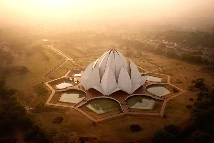 The Lotus Temple in New Delhi, India