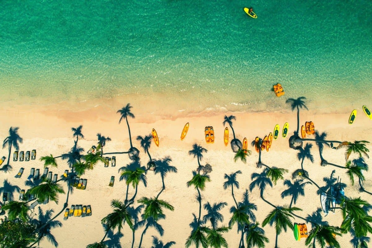 Tropical Island Beach, Dominican Republic by Valentin Valkov.