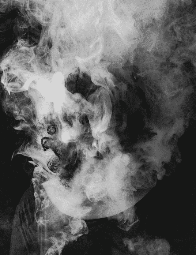 portret met rook