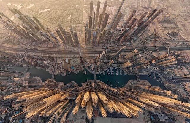 De wolkenkrabbers van Dubai