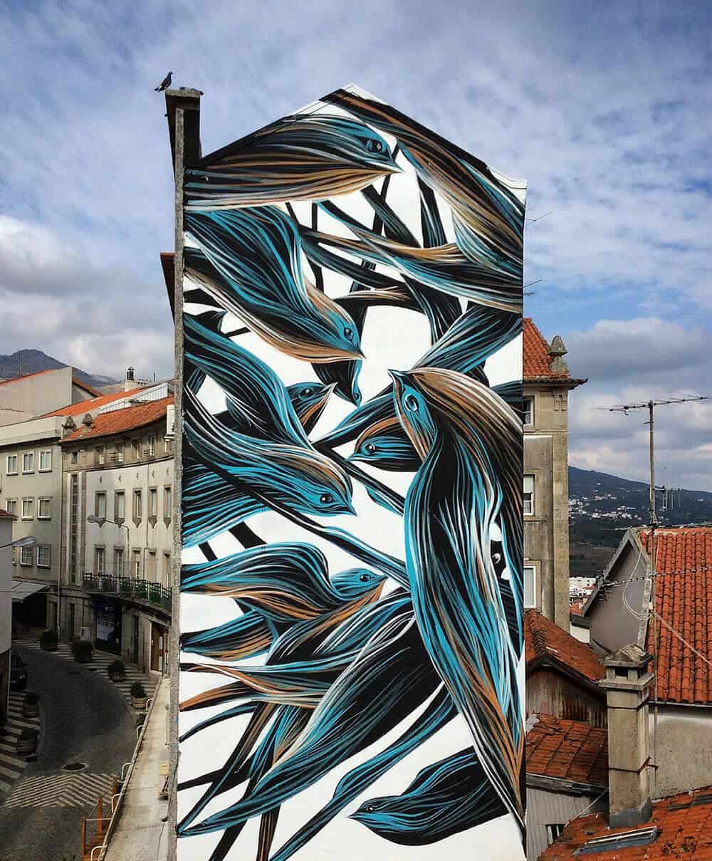 muurschildering in Portugal