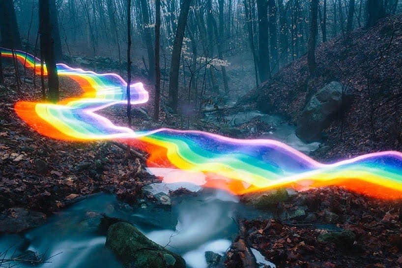 regenboog in de natuur