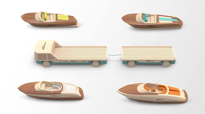 Ook de speelgoedversie van de boten van Riva is erg mooi
