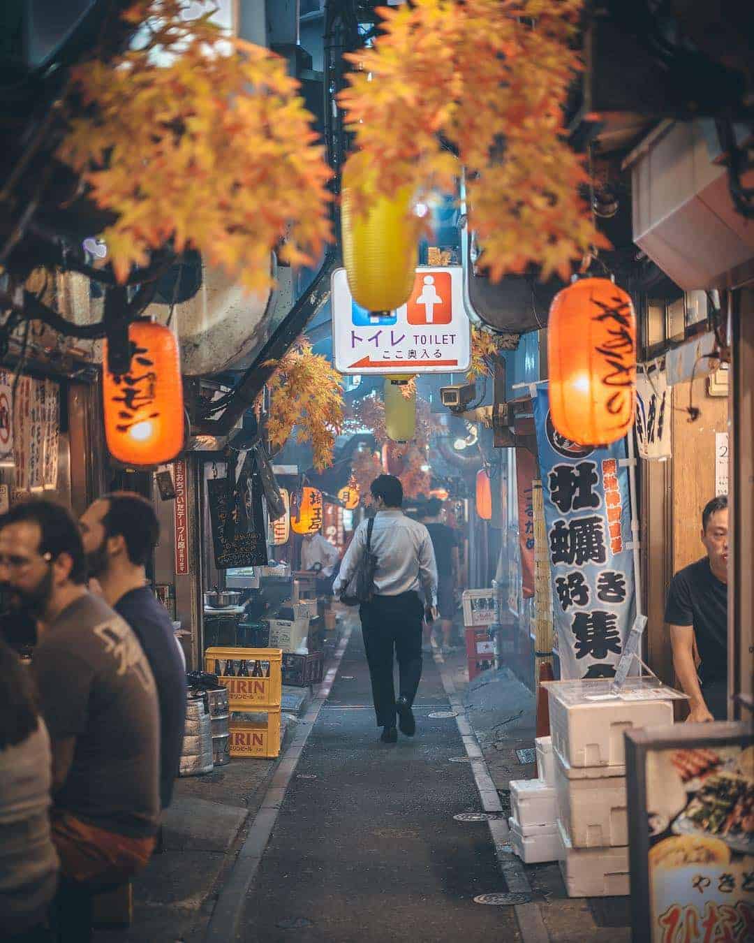 in de straten van Tokio