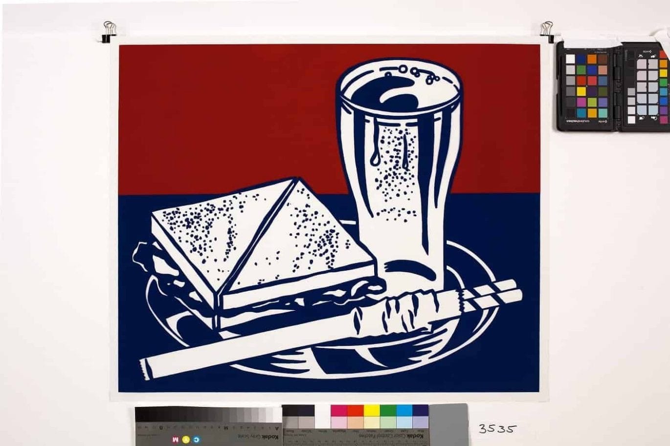 Roy Lichtenstein – Sandwich and Soda, 1964