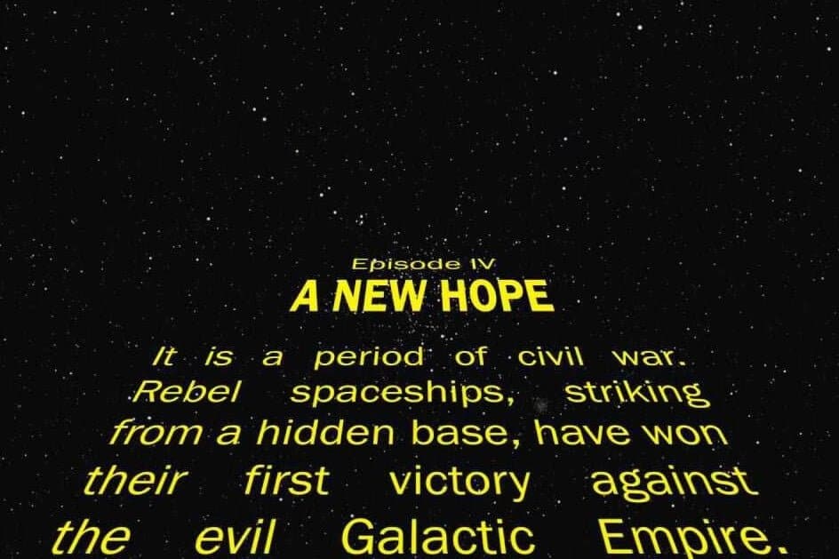 intro van Star wars