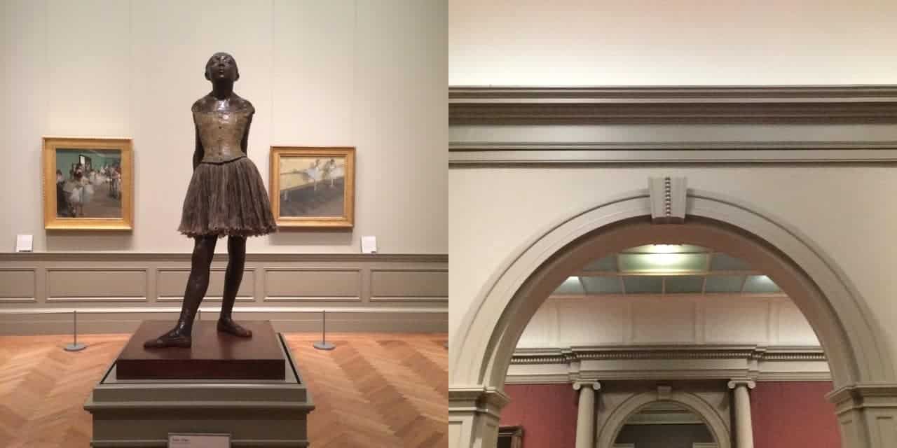 Het uitzicht van beroemde kunstwerken