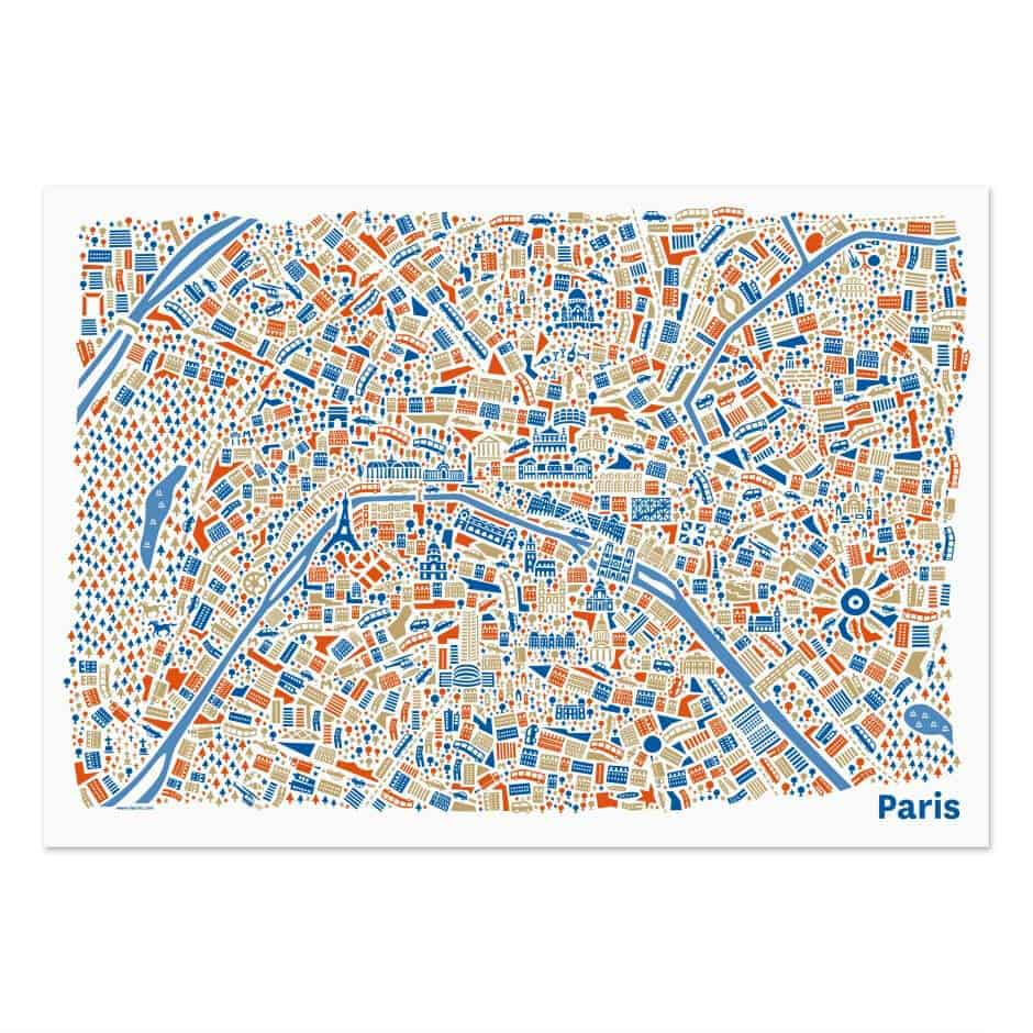 kaart van Parijs