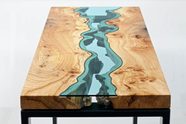 tafel met rivier